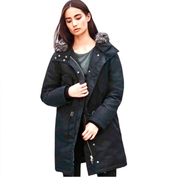 Aritzia Community Archetype Down Navy Parka Coat Puffer - Picture 1 of 9